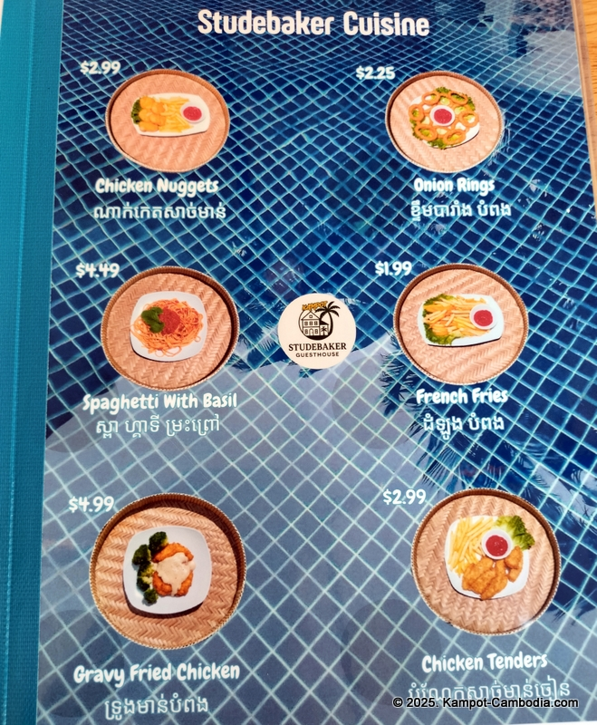 Studebakers Guesthouse, restaurant and bar in Kampot, Cambodia.