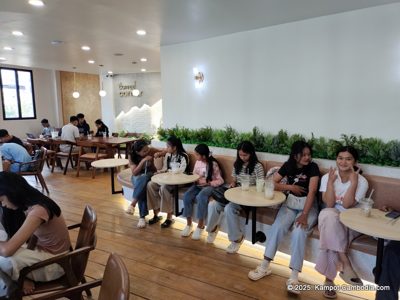 coffee corner in kampot, cambodia