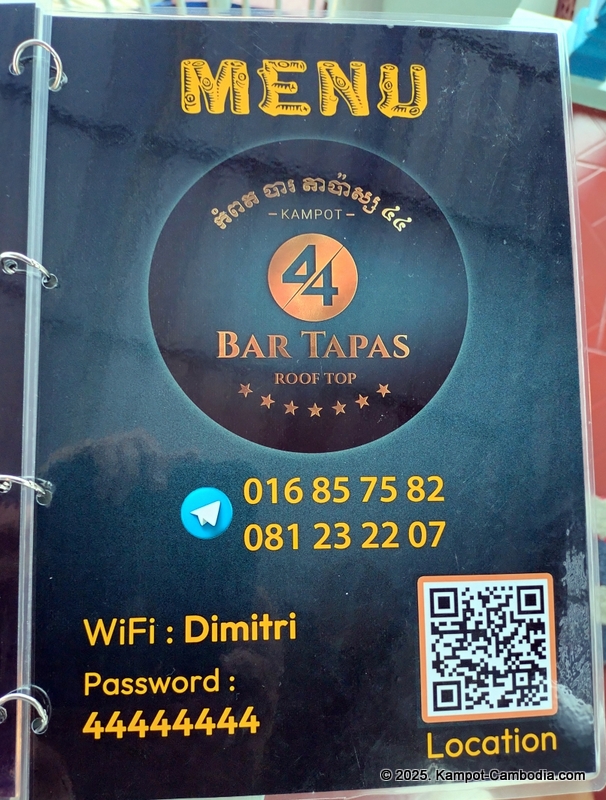 44 bar tapas in kampot cambodia