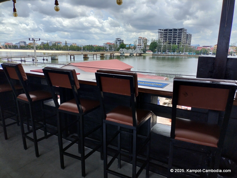 players pool hall, golf simulator, karaoke, sports bar, and sky bar in kampot, cambodia