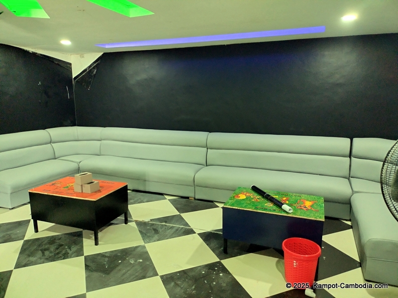 players pool hall, golf simulator, karaoke, sports bar, and sky bar in kampot, cambodia