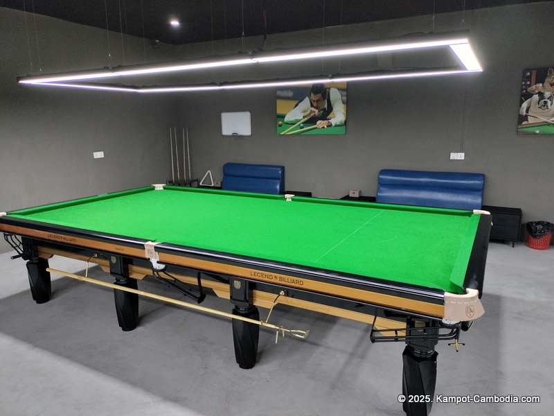 players pool hall, golf simulator, karaoke, sports bar, and sky bar in kampot, cambodia