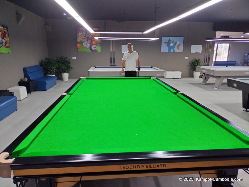 players pool hall, golf simulator, karaoke, sports bar, and sky bar in kampot, cambodia