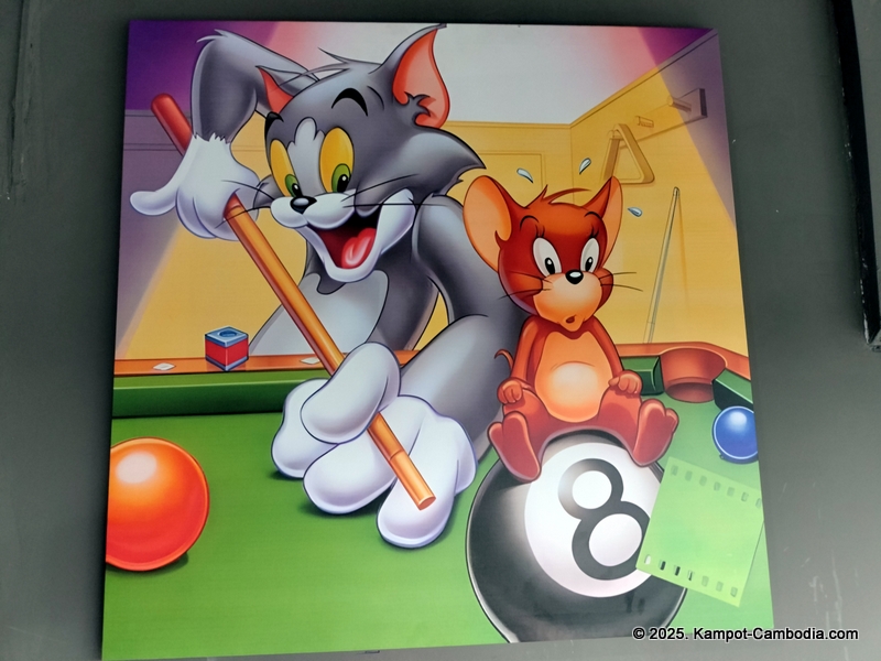 players pool hall, golf simulator, karaoke, sports bar, and sky bar in kampot, cambodia