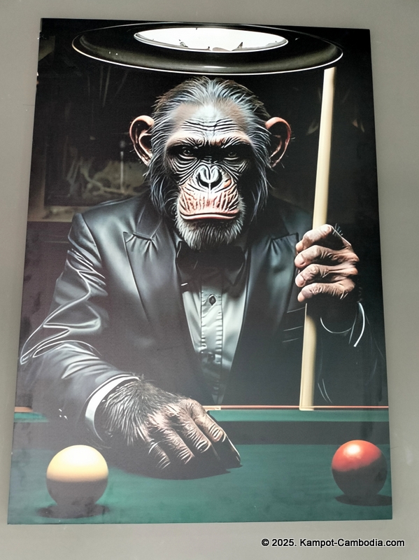 players pool hall, golf simulator, karaoke, sports bar, and sky bar in kampot, cambodia
