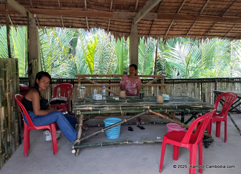 Theary Food Khmer in Kampot, Cambodia. Best smoked sausages in Cambodia. Polish.