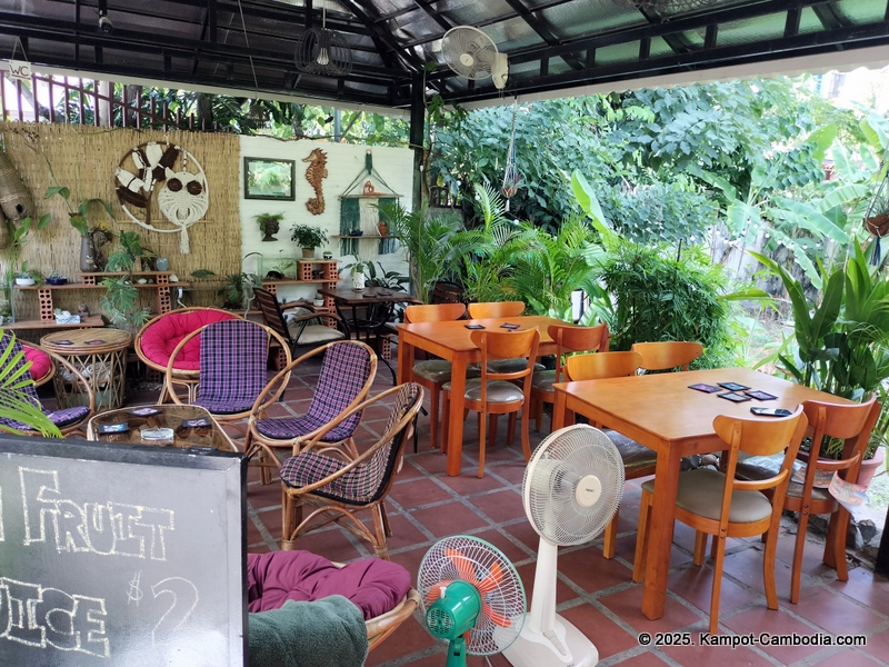 Derm Svay Guesthouse, restaurant, and yoga in Kampot, Cambodia