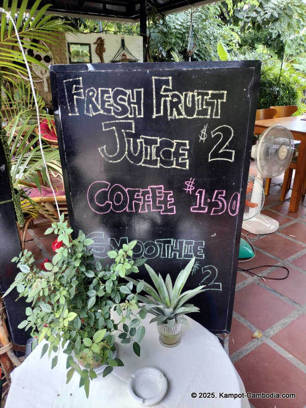 Derm Svay Guesthouse, restaurant, and yoga in Kampot, Cambodia