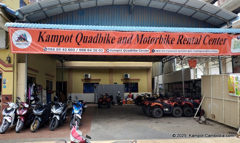 Kampot Quadbike and Motorbike Rental Center in Cambodia.