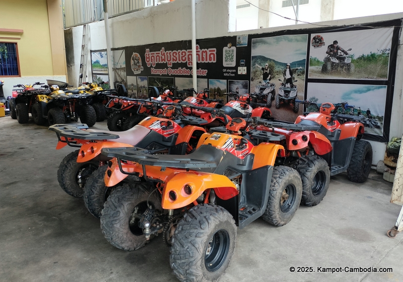 Kampot Quadbike and Motorbike Rental Center in Cambodia.
