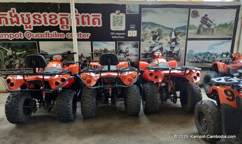 Kampot Quadbike and Motorbike Rental Center in Cambodia.