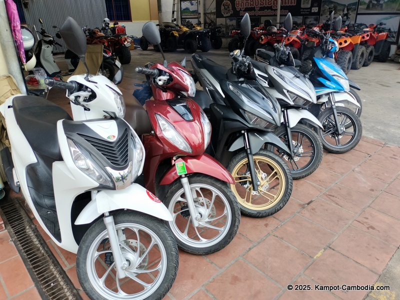 Kampot Quadbike and Motorbike Rental Center in Cambodia.