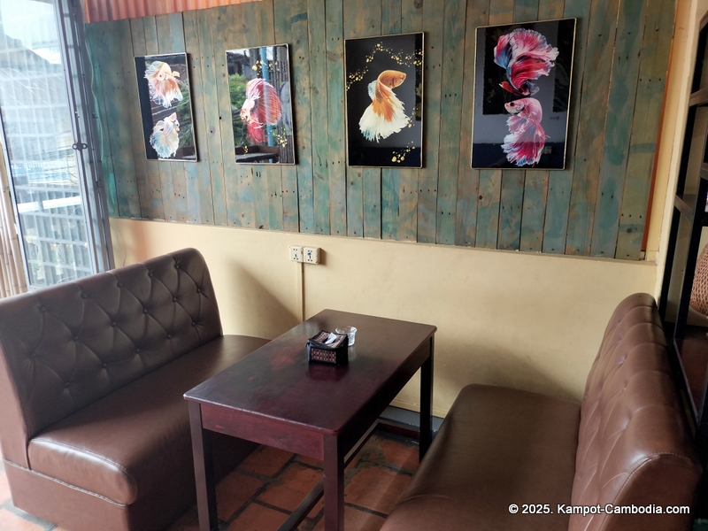 douceurs de kampot in cambodia. cafe and restaurant and bakery
