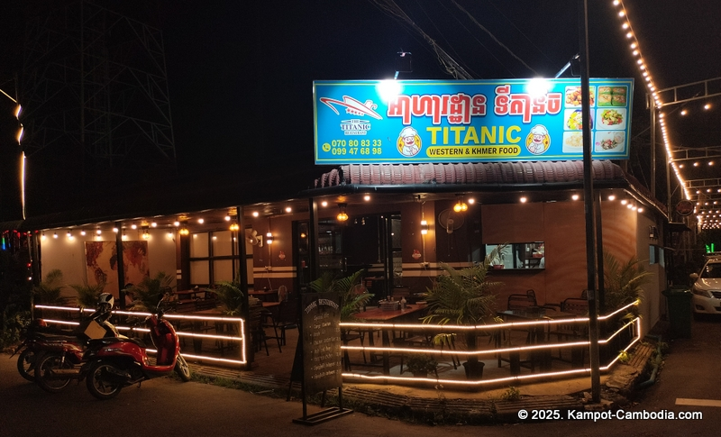 Titanic Restaurant in Kampot, Cambodia