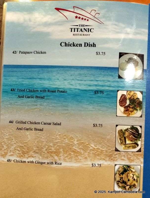 Titanic Restaurant in Kampot, Cambodia