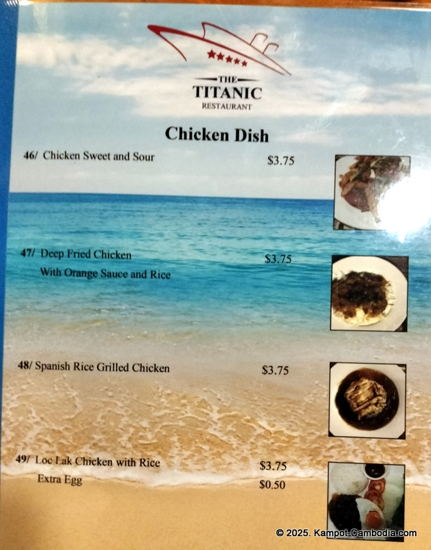 Titanic Restaurant in Kampot, Cambodia
