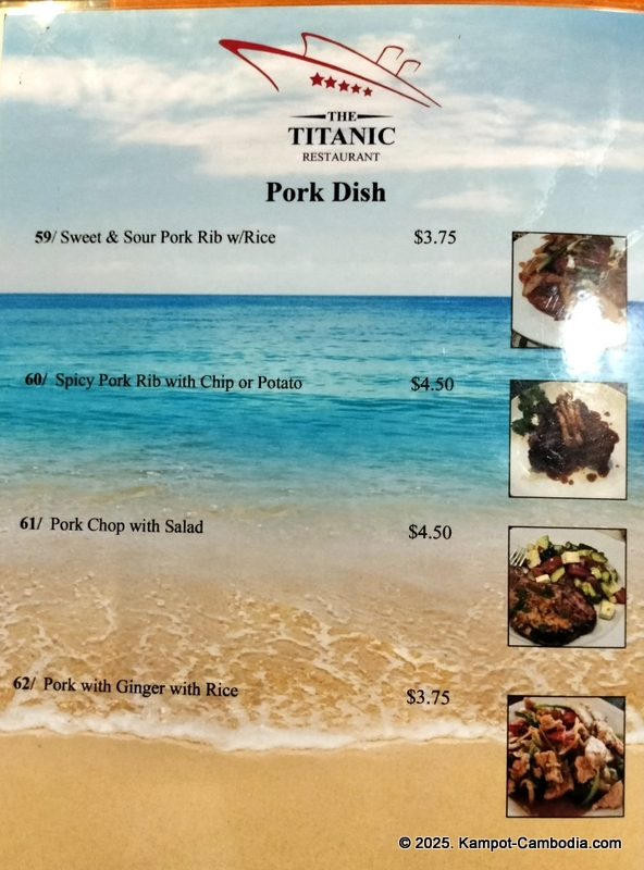 Titanic Restaurant in Kampot, Cambodia