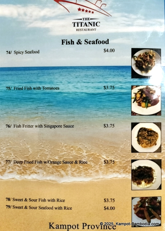 Titanic Restaurant in Kampot, Cambodia