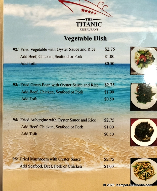 Titanic Restaurant in Kampot, Cambodia