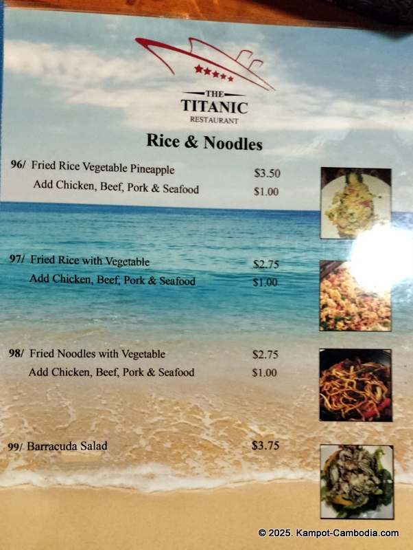 Titanic Restaurant in Kampot, Cambodia