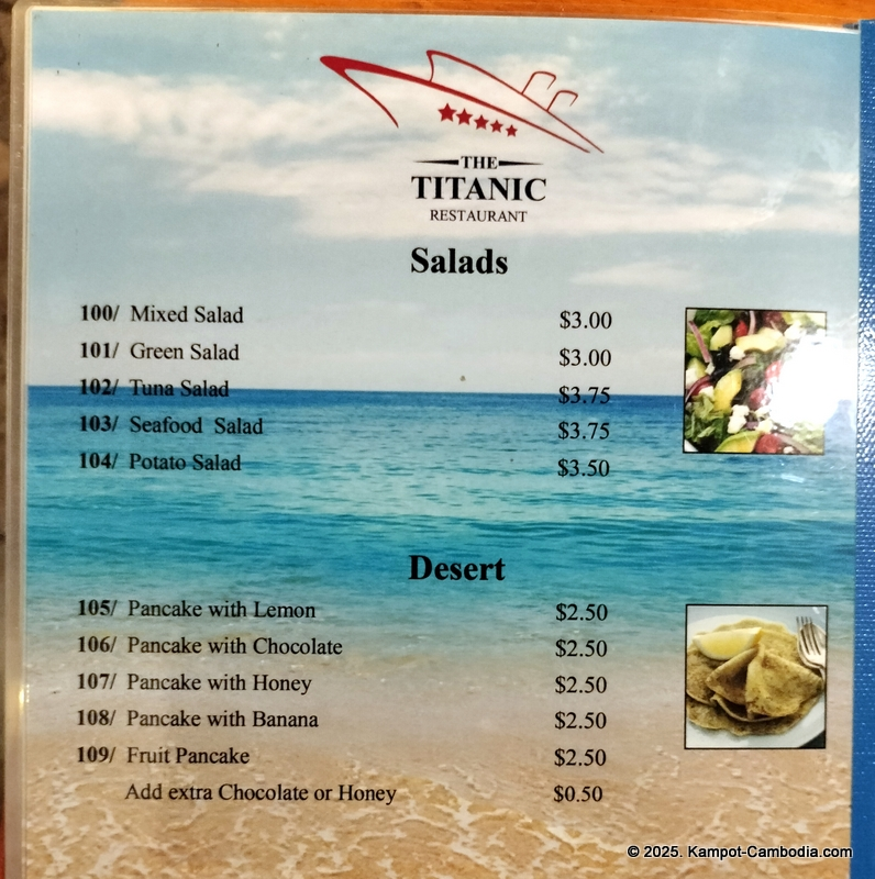 Titanic Restaurant in Kampot, Cambodia