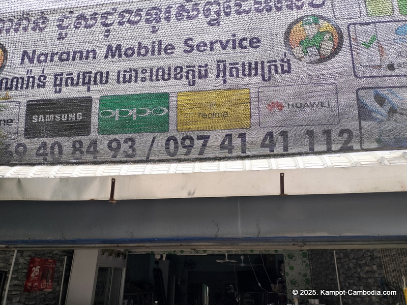 narann mobile service. phone repair in kampot, cambodia