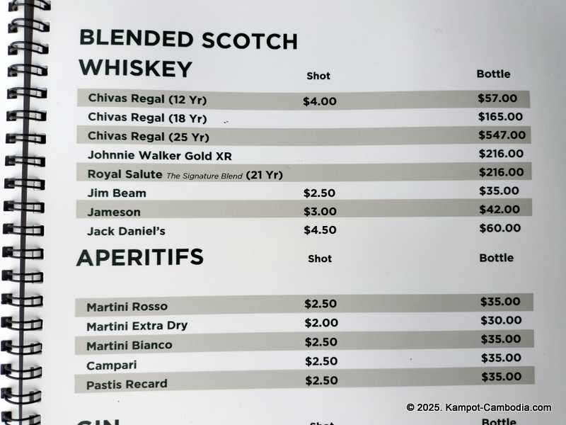 good time relax resort in kampot cambodia. Menu