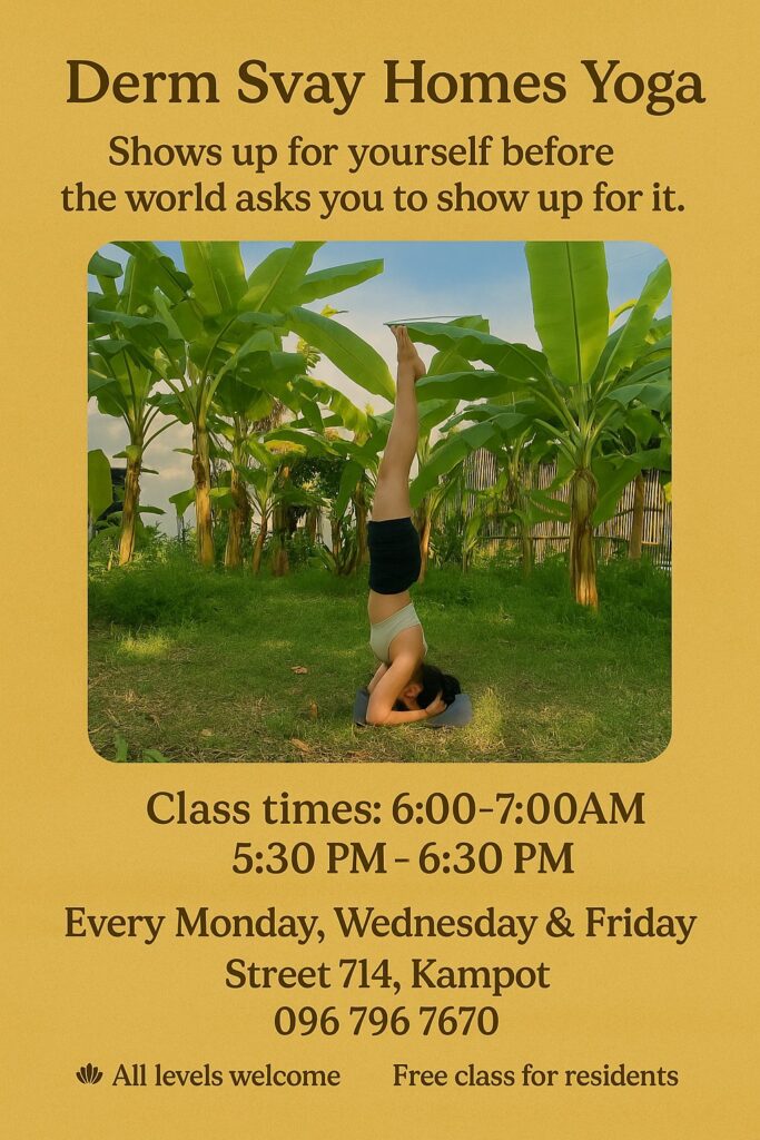 Derm Svay Guesthouse, restaurant, and yoga in Kampot, Cambodia
