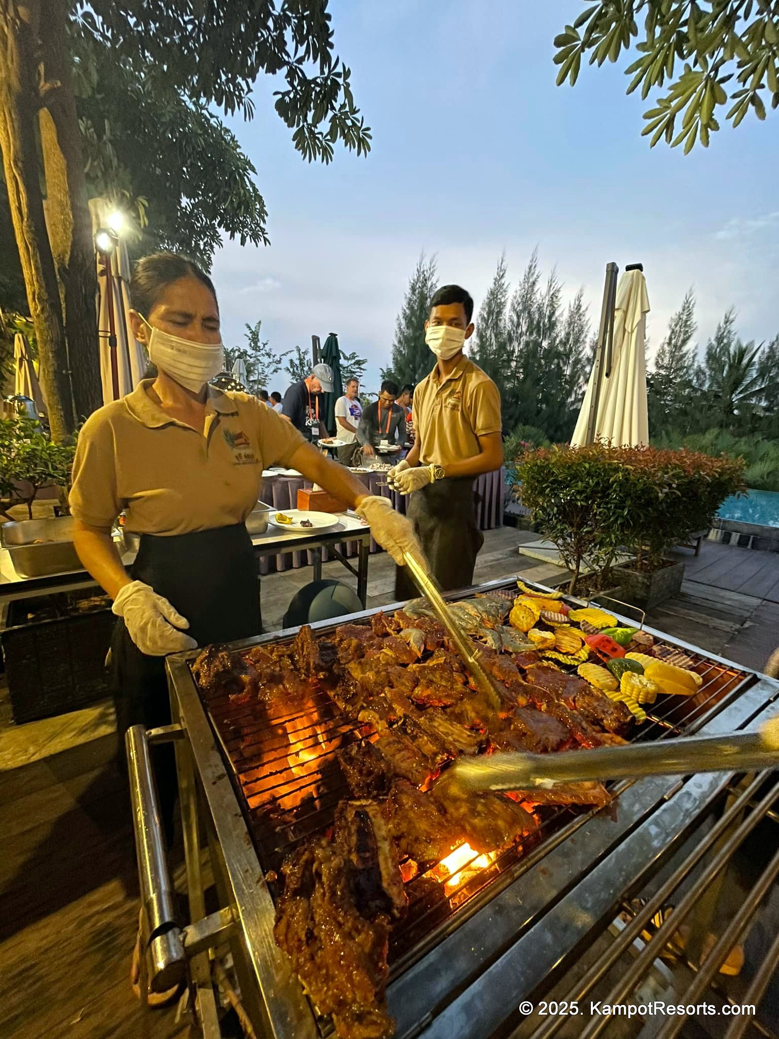 Moustache et Nico in Kampot, Cambodia. French Restaurant