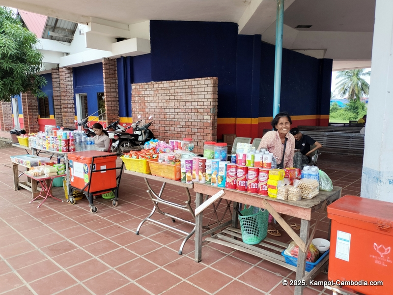 Train in Kampot, Cambodia. Kampot Train Station. Train schedule.