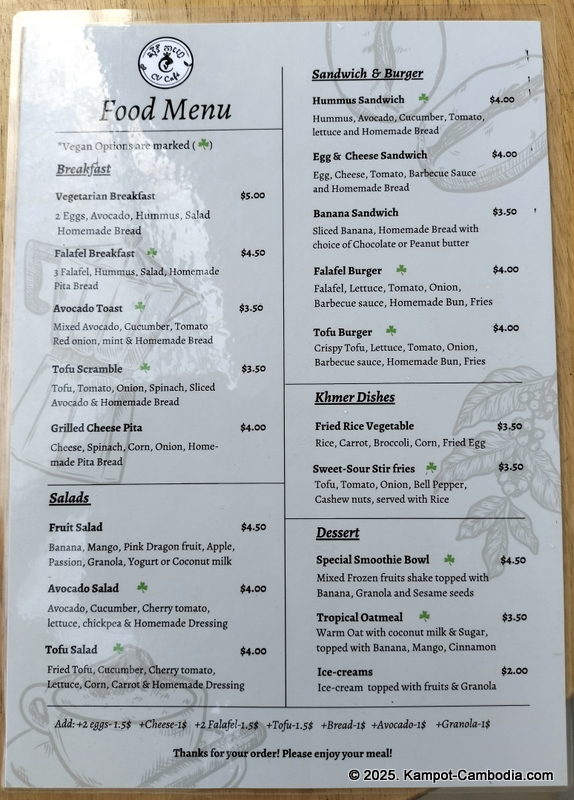 cv vegetarian restaurant in kampot cambodia