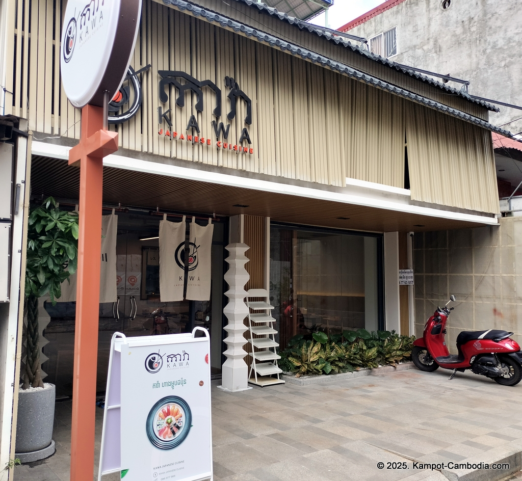 Kawa Japanese Cuisine restaurant in Kampot, Cambodia