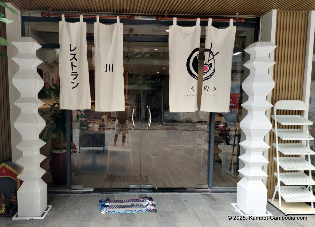 Kawa Japanese Cuisine restaurant in Kampot, Cambodia