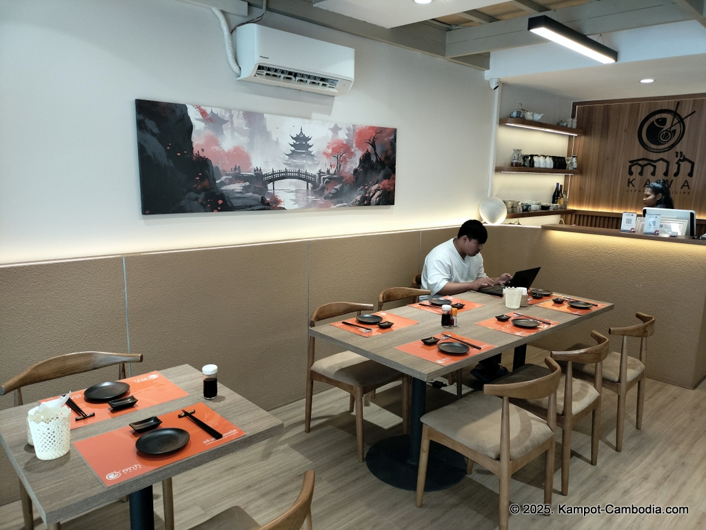 Kawa Japanese Cuisine restaurant in Kampot, Cambodia
