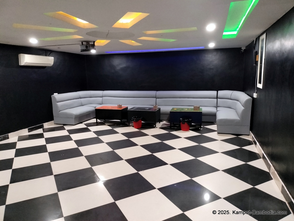 players pool hall, golf simulator, karaoke, sports bar, and sky bar in kampot, cambodia
