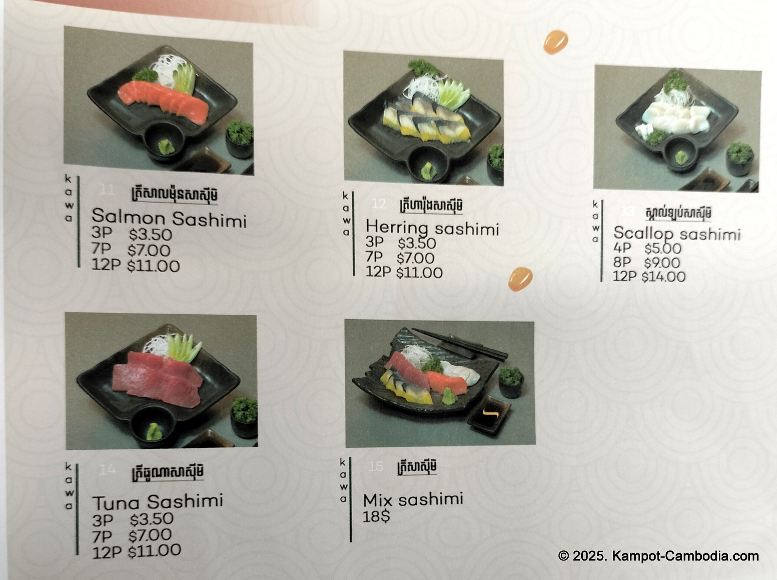 Kawa Japanese Cuisine restaurant in Kampot, Cambodia