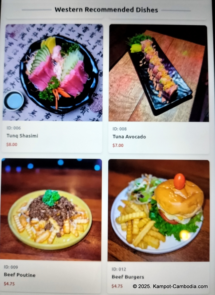 old market pub in kampot cambodia. Japanese restaurant.