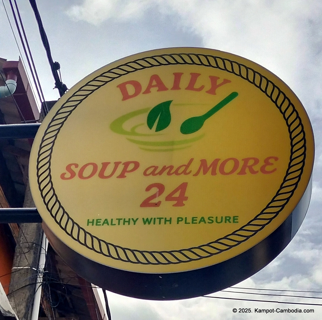 Daily soup and more 24. Soup, cheeses and sausages in Kampot, Cambodia.