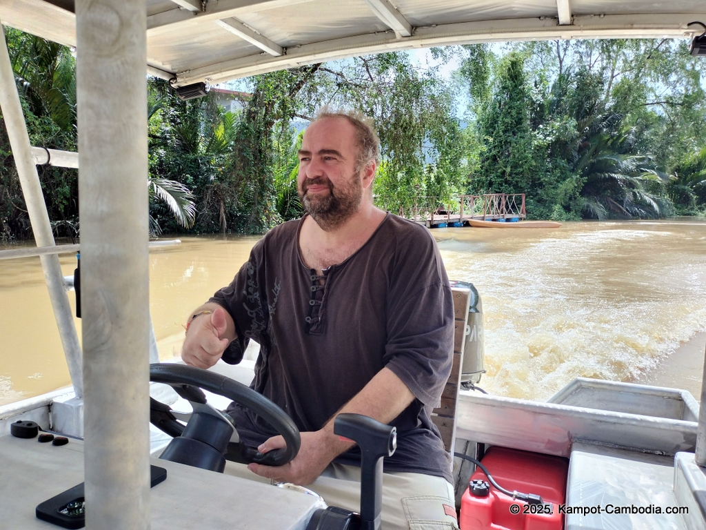 Queen Island resort in Kampot, Cambodia. Island resort.