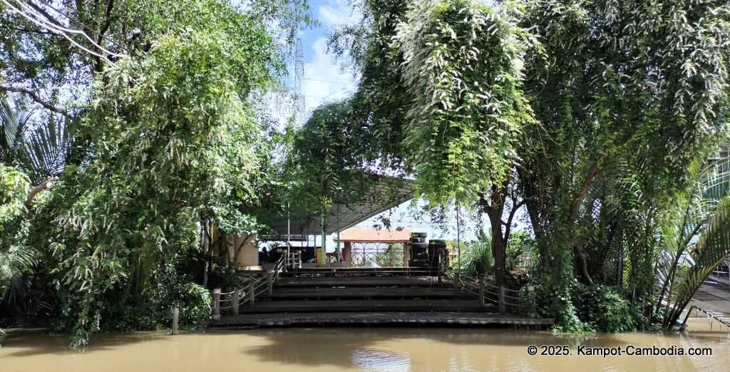 Queen Island resort in Kampot, Cambodia. Island resort.