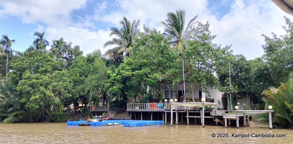 Queen Island resort in Kampot, Cambodia. Island resort.