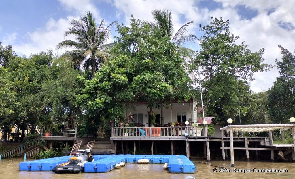 Queen Island resort in Kampot, Cambodia. Island resort.