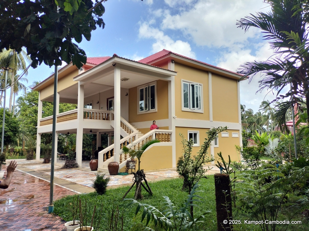 Queen Island resort in Kampot, Cambodia. Island resort.