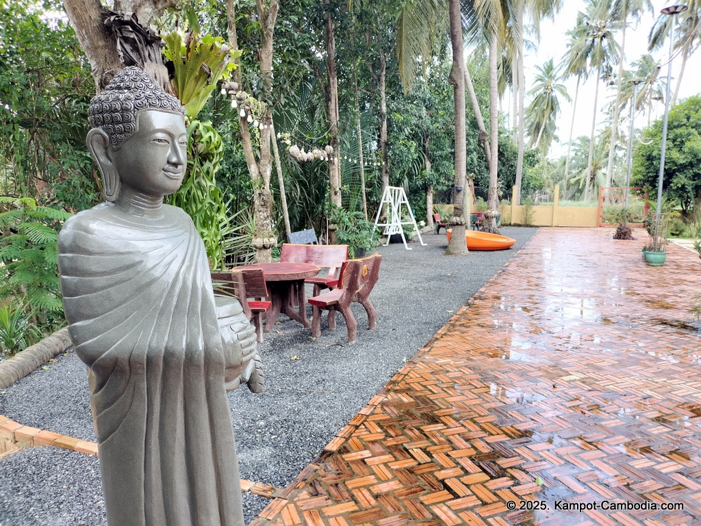 Queen Island resort in Kampot, Cambodia. Island resort.