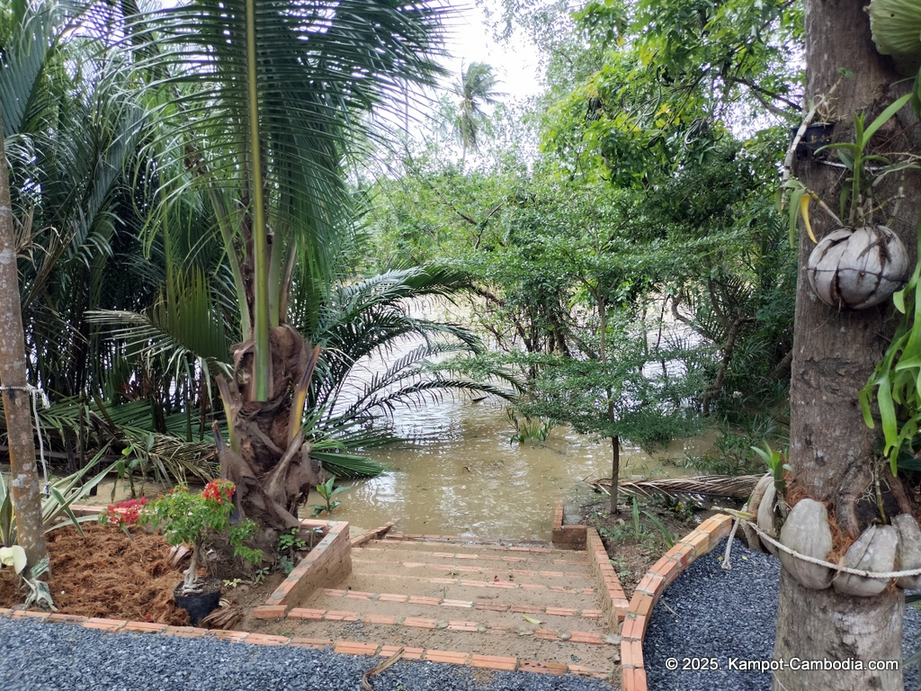 Queen Island resort in Kampot, Cambodia. Island resort.