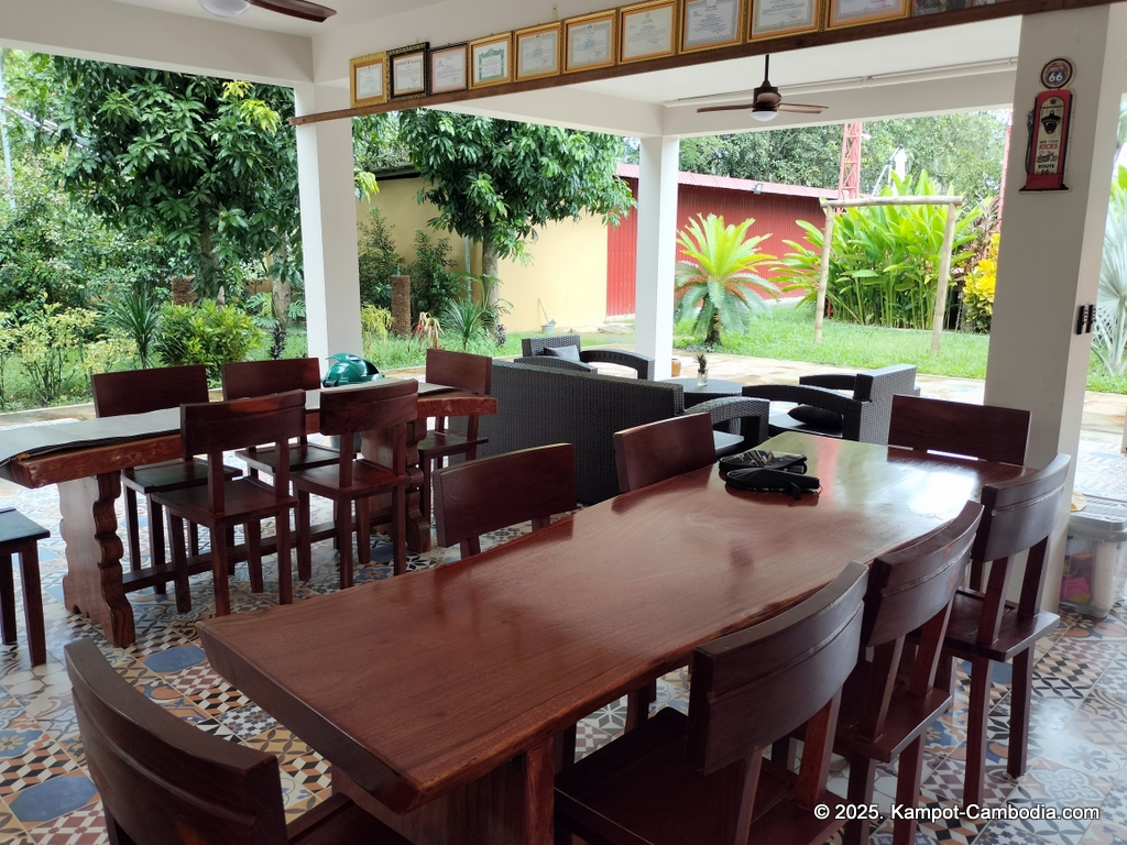 Queen Island resort in Kampot, Cambodia. Island resort.