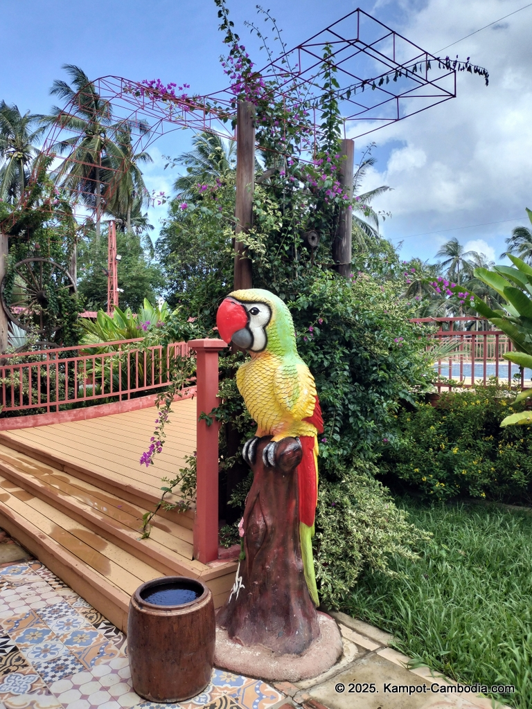 Queen Island resort in Kampot, Cambodia. Island resort.