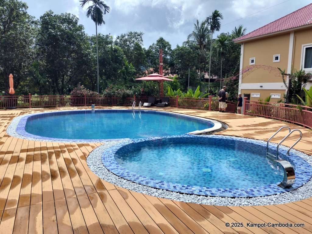 Queen Island resort in Kampot, Cambodia. Island resort.