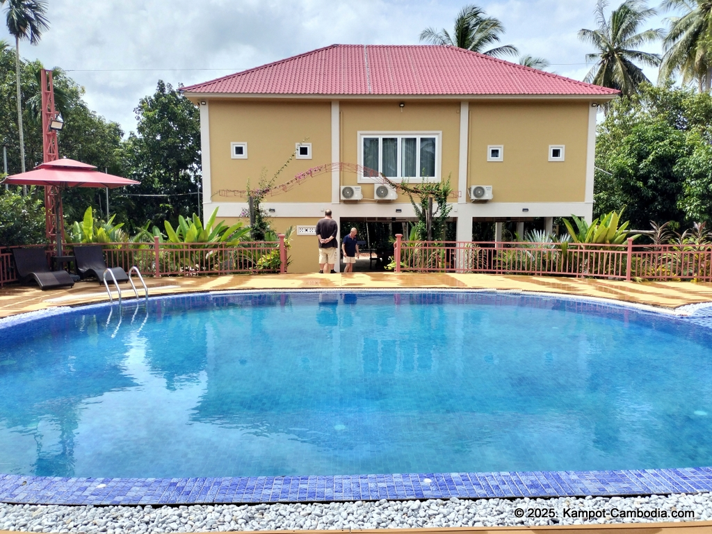 Queen Island resort in Kampot, Cambodia. Island resort.