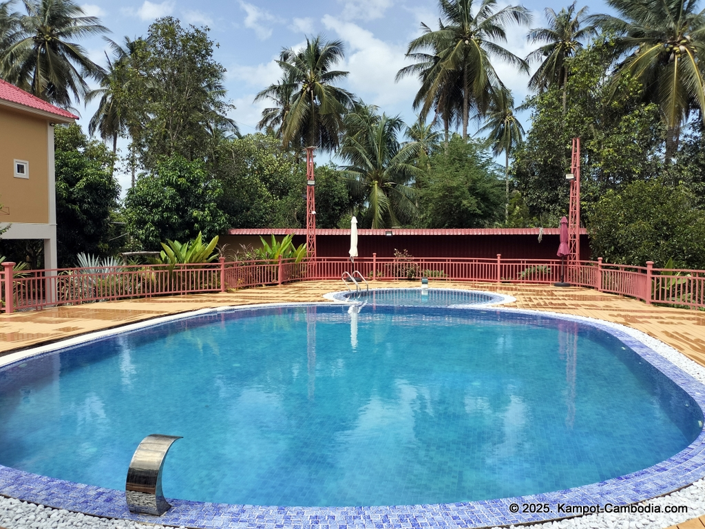 Queen Island resort in Kampot, Cambodia. Island resort.